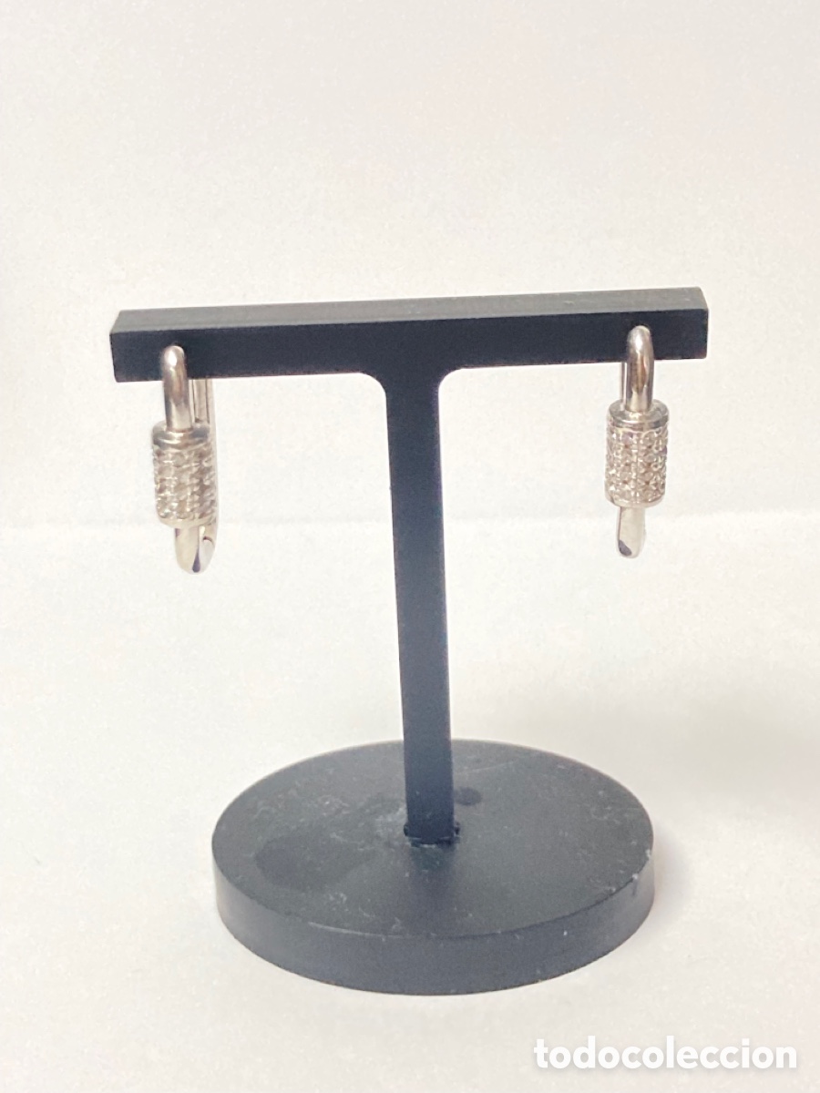 Joyeria: Pendientes de plata rodiada y circonitas /P19 - Foto 1