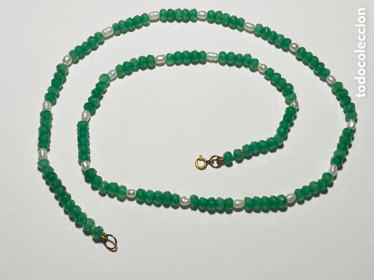 Joyeria: Collar de Oro 18K con Esmeraldas y Perlas - Foto 4