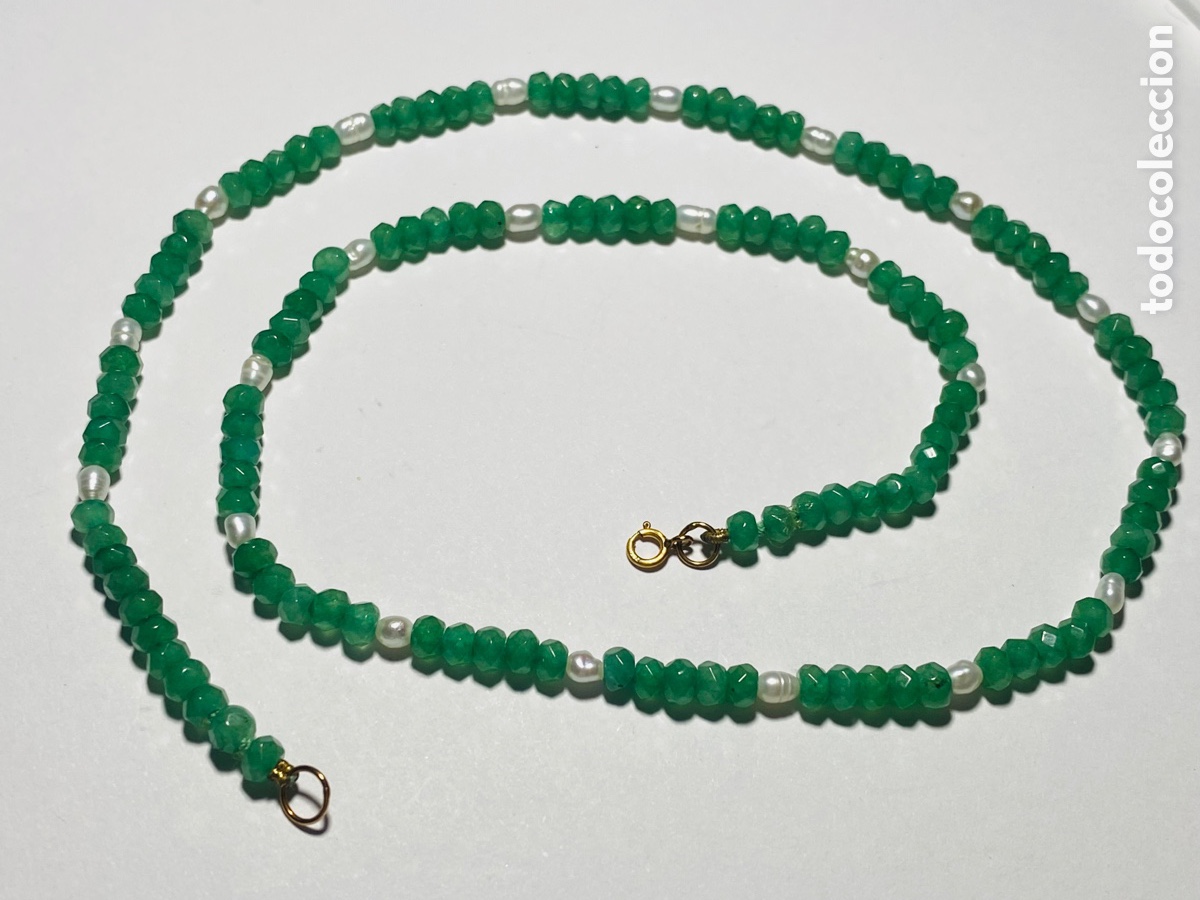 Joyeria: Collar de Oro 18K con Esmeraldas y Perlas - Foto 5