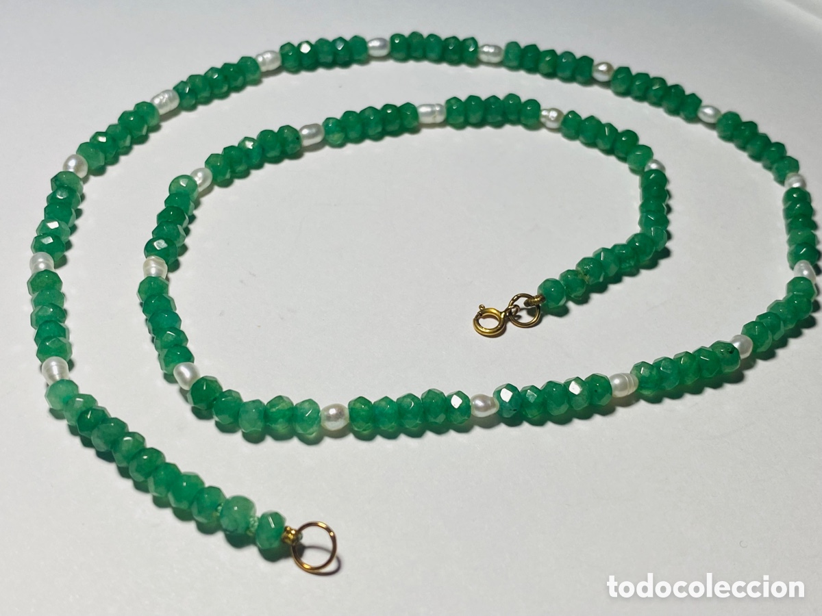 Joyeria: Collar de Oro 18K con Esmeraldas y Perlas - Foto 9