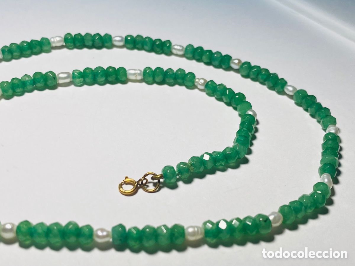 Joyeria: Collar de Oro 18K con Esmeraldas y Perlas - Foto 1