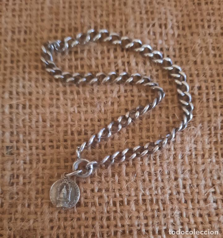 Joyeria: PULSERA Y MEDALLA EN PLATA DE LEY. - Foto 1