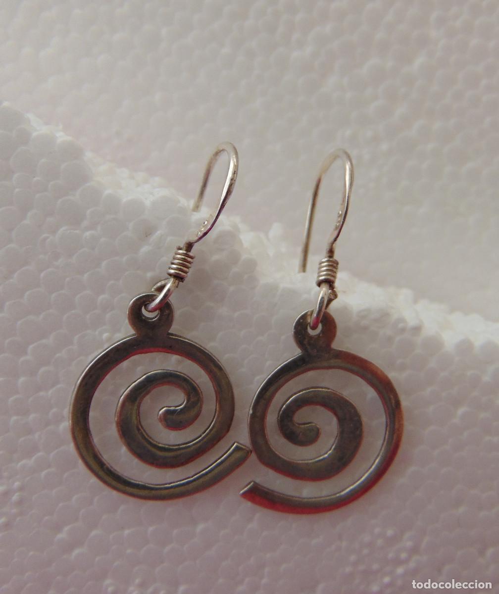 Schmuck: PENDIENTES DE PLATA DE LEY CON CONTRASTE 925 - LIGEROS - LARGO 3 CM