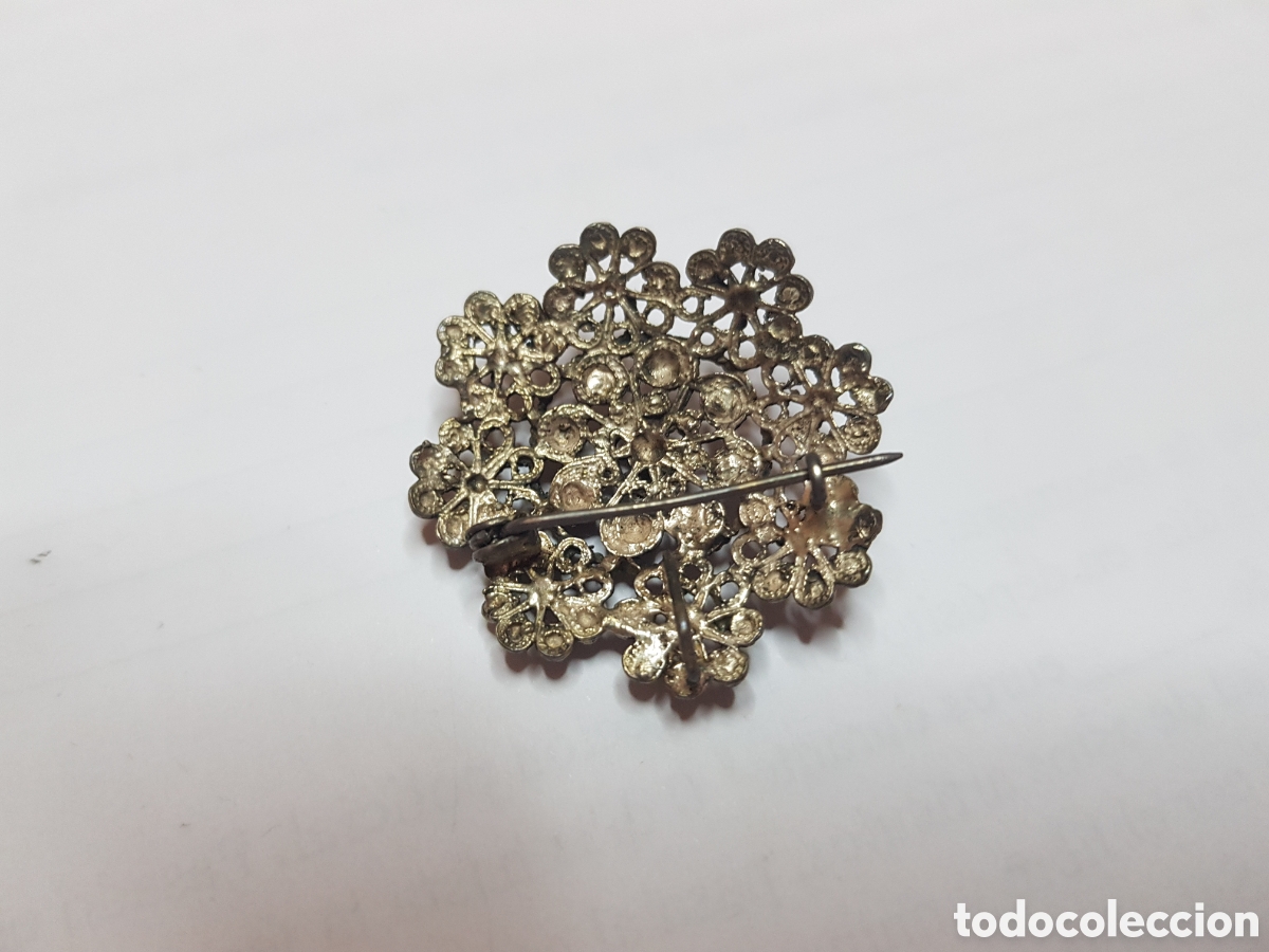 Joyeria: #470 Broche bot&oacute;n charro plata de ley 925 3cm - Foto 2