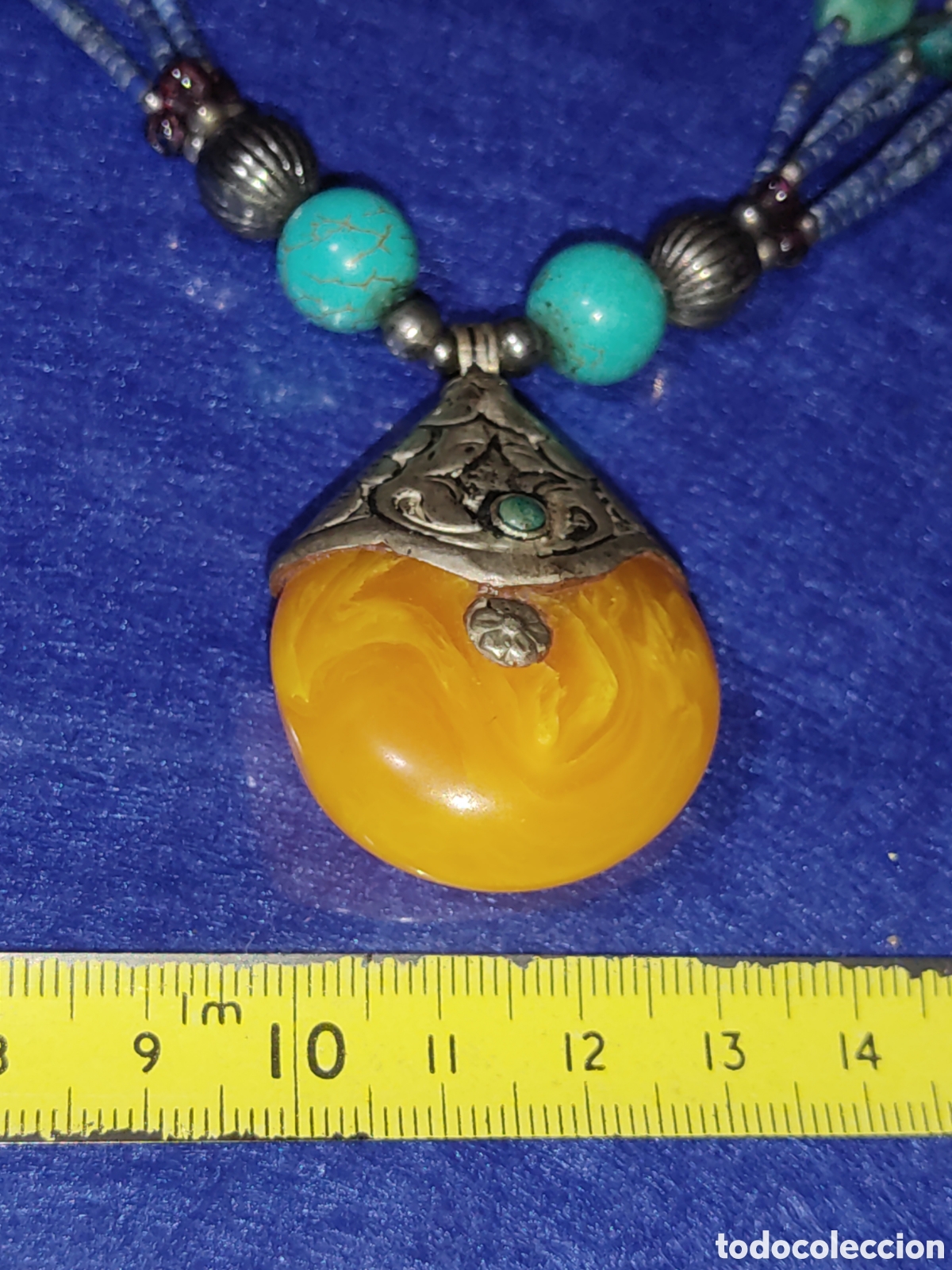 Joyeria: Collar Bereber, turquesa, lapisl&aacute;zuli.Vintage. - Foto 5