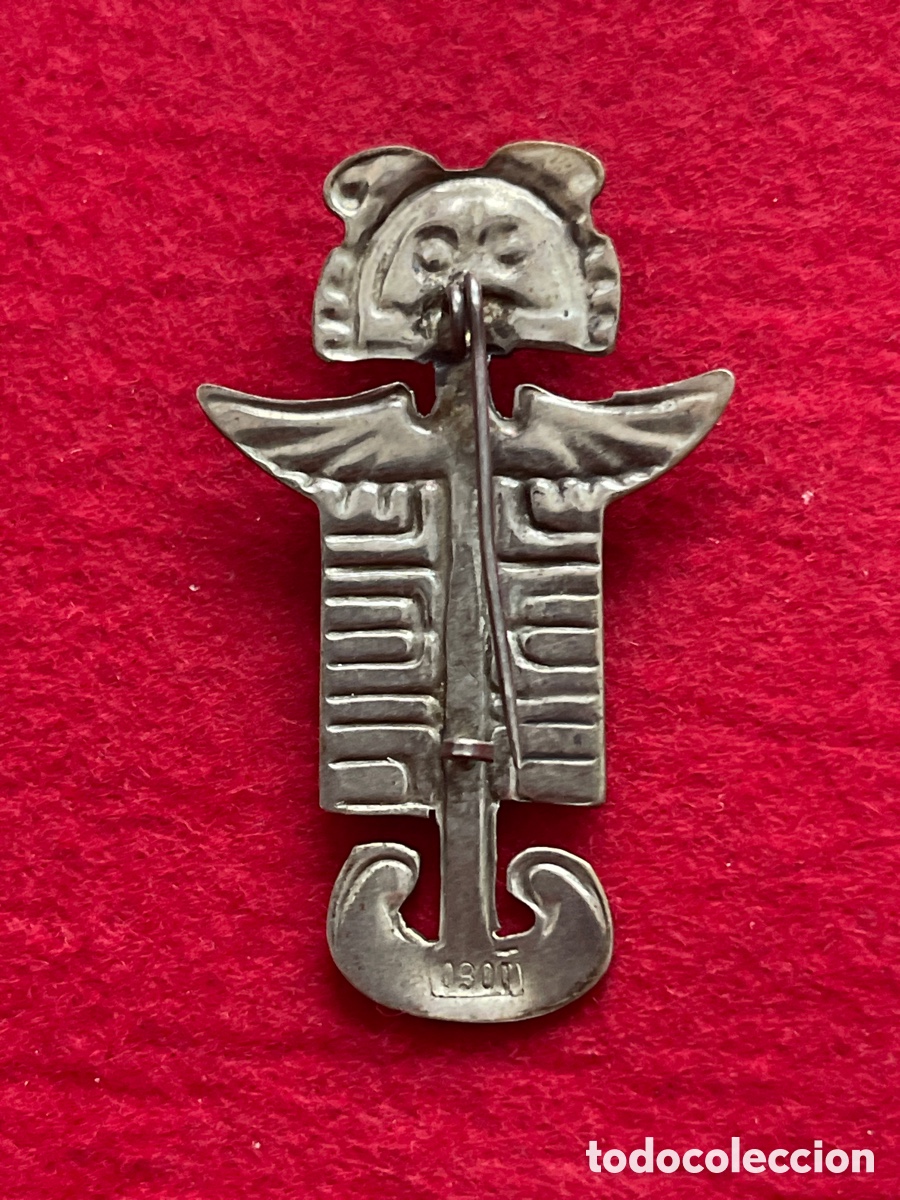 Joyeria: Broche en plata de ley contrastada de estilo mexicano. - Foto 2