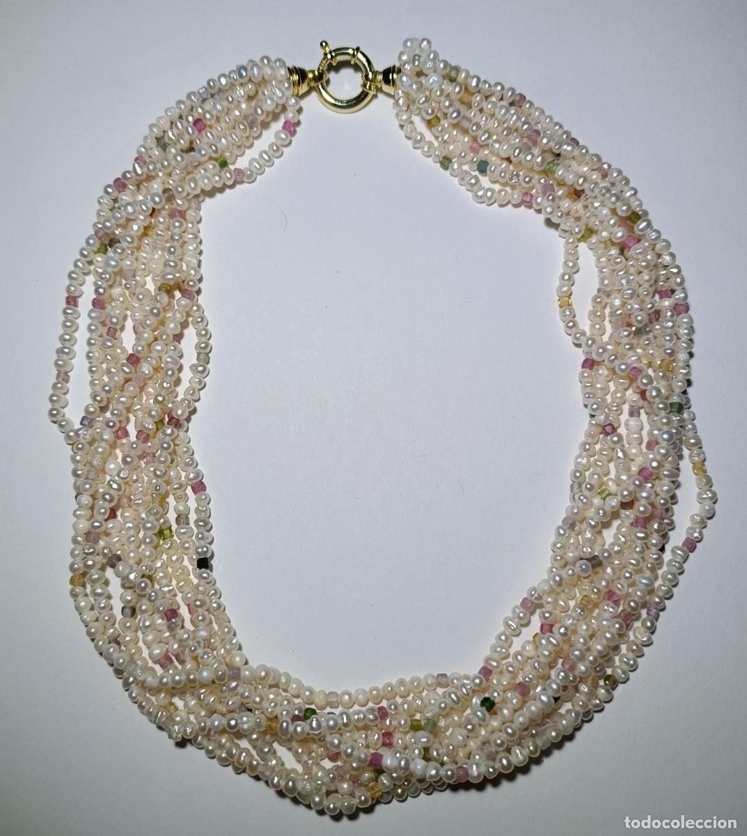 Joyeria: COLLAR DE PERLAS Y TURMALINAS - Foto 2
