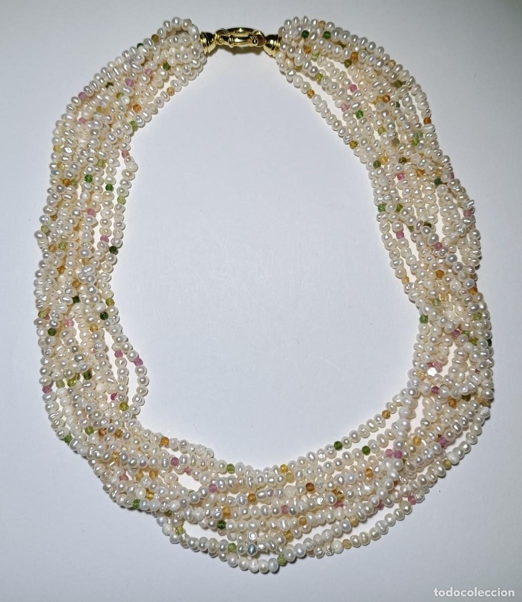 Joyeria: COLLAR DE PERLAS Y TURMALINAS - Foto 2