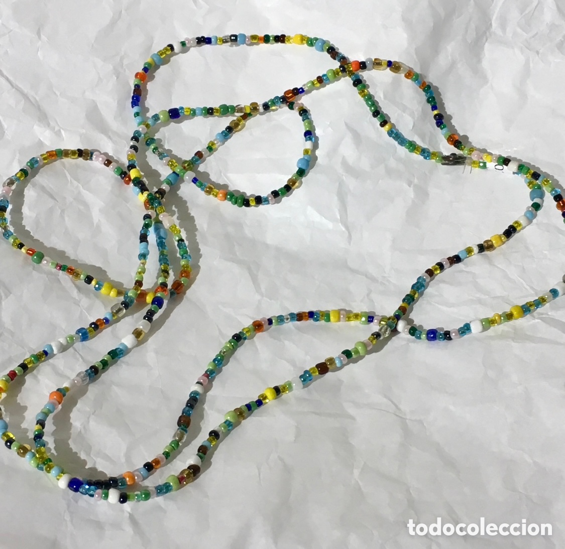 Joyeria: Collar multicolor. Granos de Heishi. Camerun. - Foto 1
