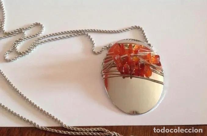 Joyeria: COLLAR CON CORNALINAS. PIEDRAS SEMIPRECIOSAS. VINTAGE - Foto 2