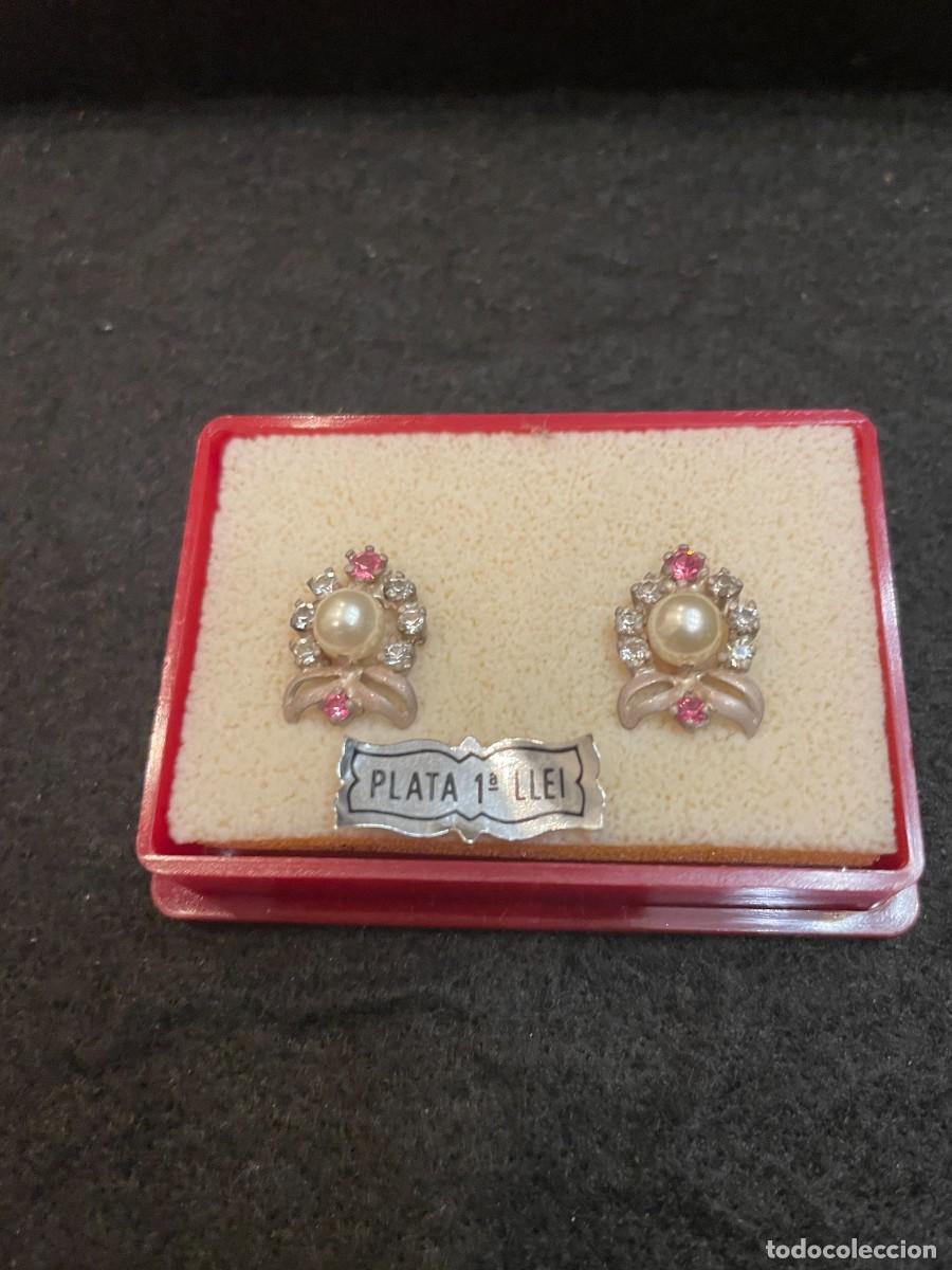 Joyeria: Pendientes de plata con pedreria - Foto 1