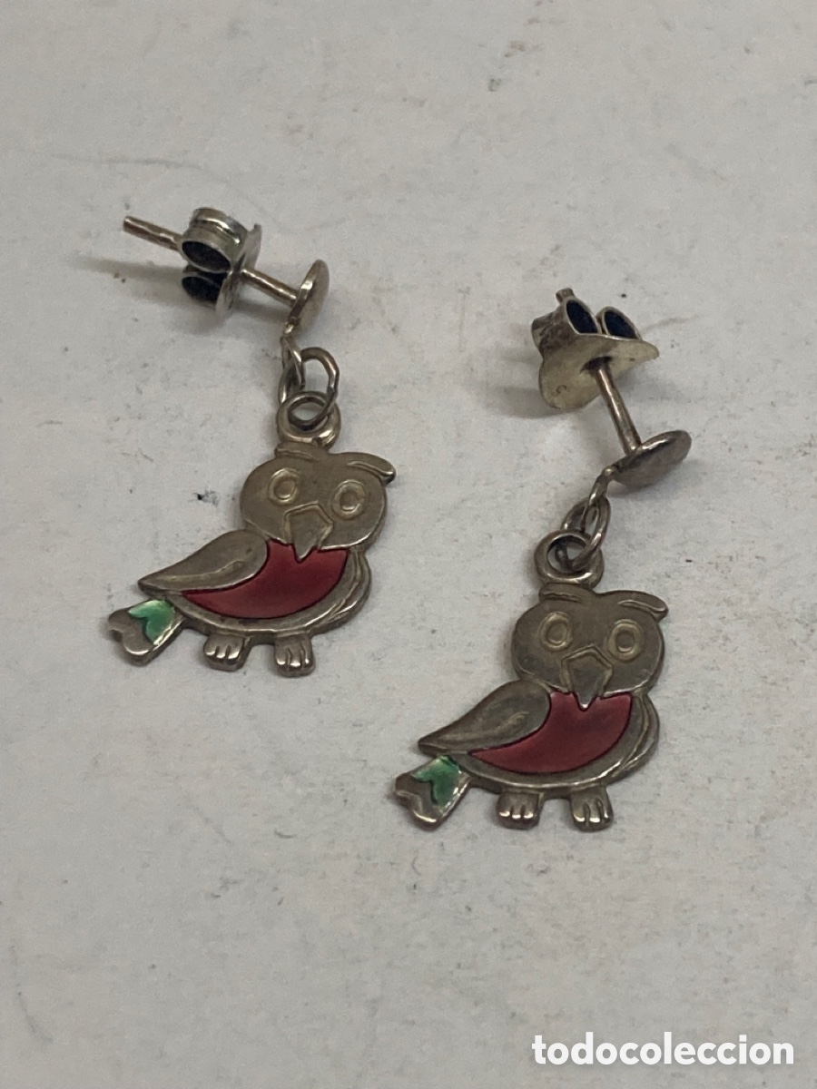 Schmuck: Pendientes de plata esmaltado P54