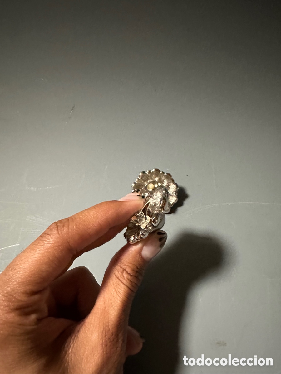 Joyeria: ANTIGUOS PENDIENTES DE PLATA EN FORMA DE FLOR - Foto 3