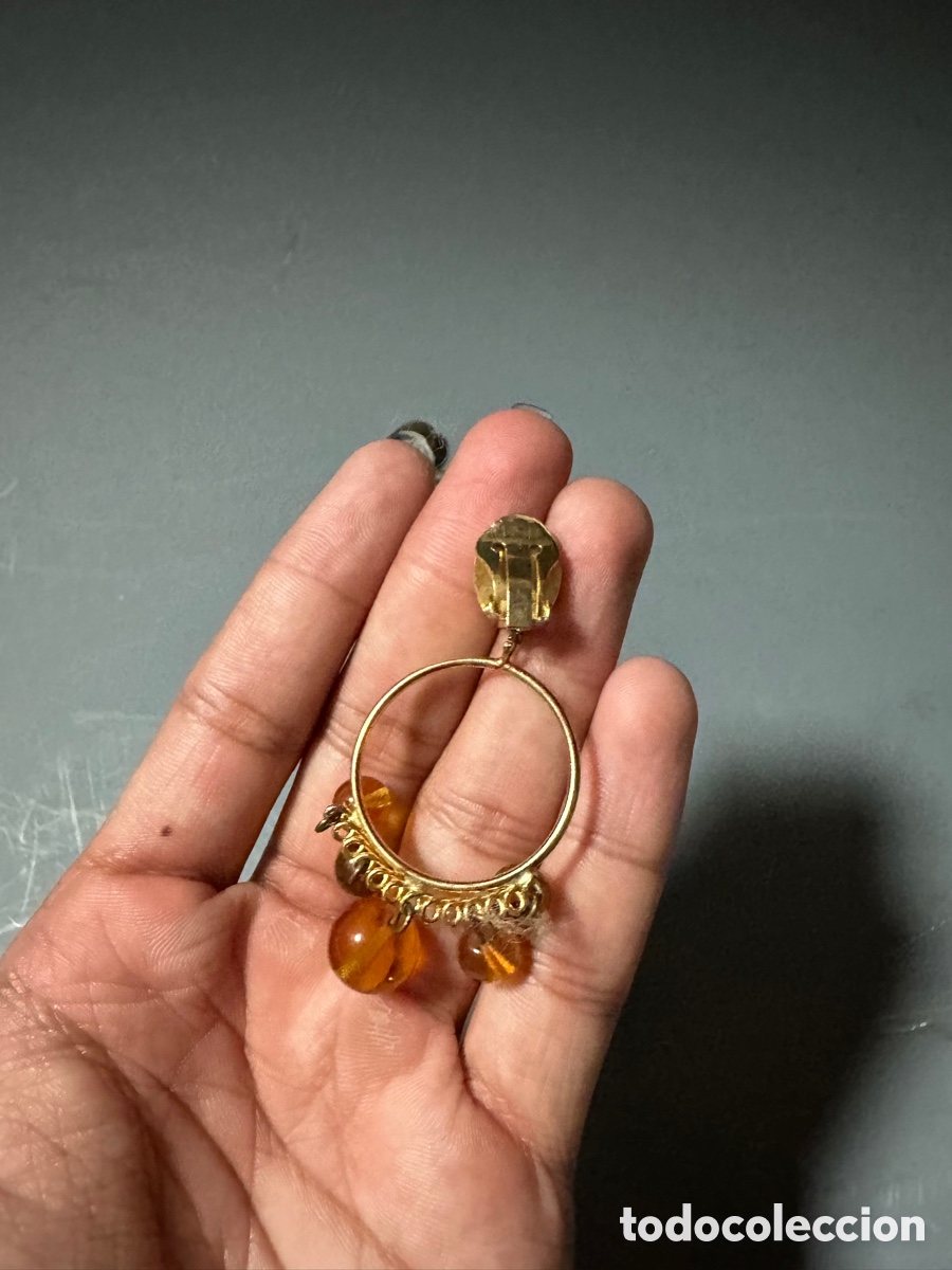 Joyeria: PENDIENTES DE ARO DORADOS CON CUENTAS - Foto 2