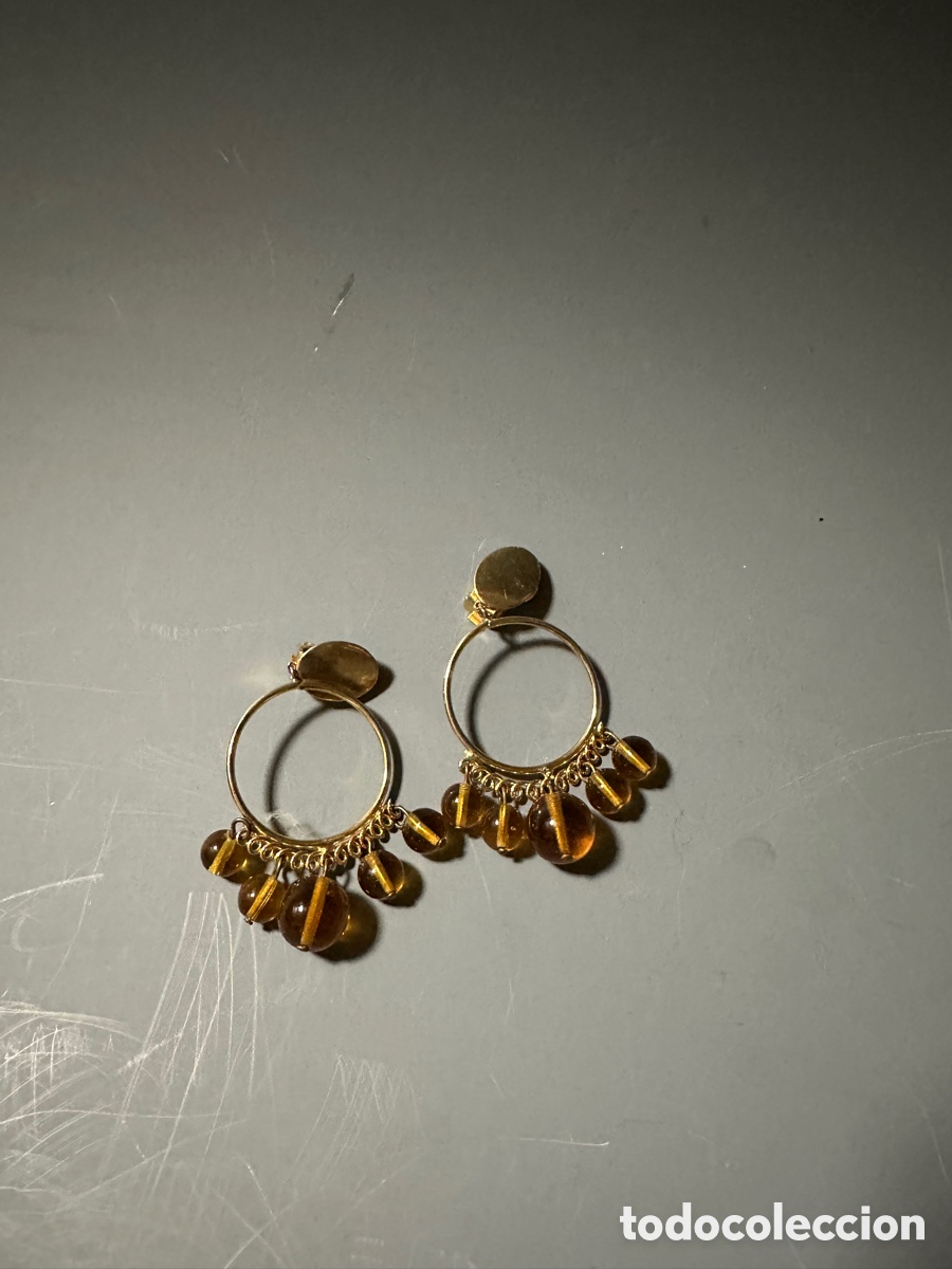 Schmuck: PENDIENTES DE ARO DORADOS CON CUENTAS