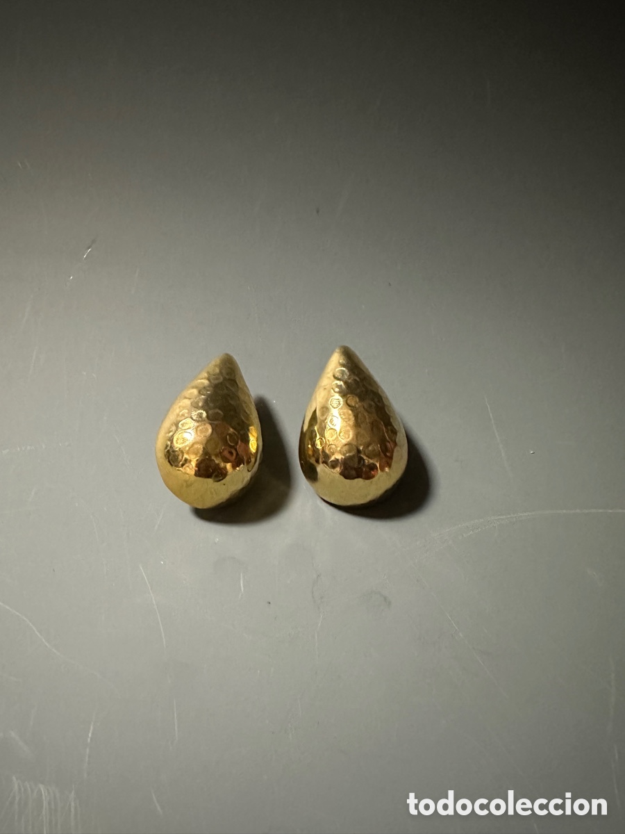 Joyeria: PENDIENTES DORADOS EN FORMA DE L&Aacute;GRIMAS - Foto 2