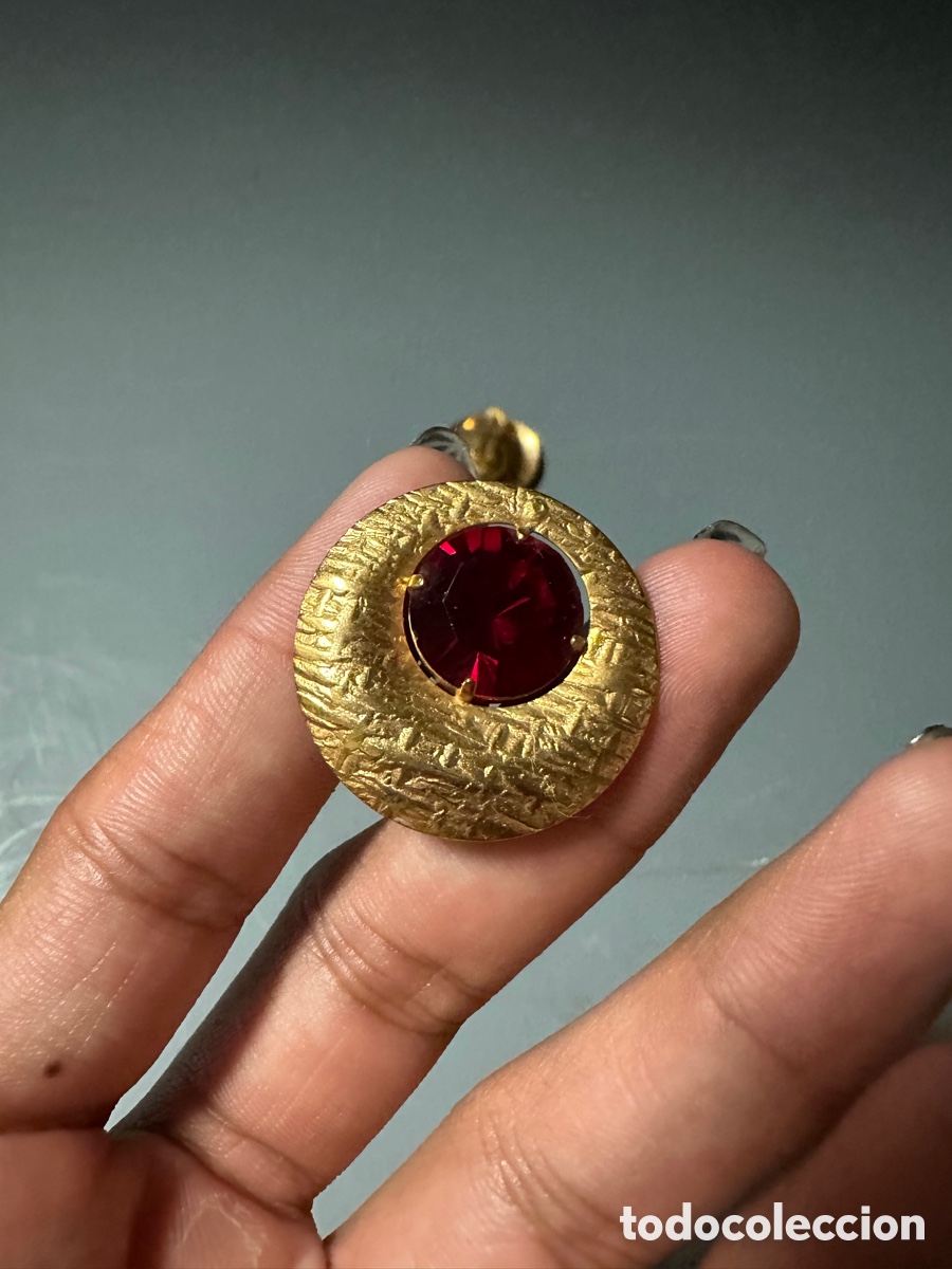 Joyeria: PENDIENTES DORADOS CON RUBIS - Foto 4