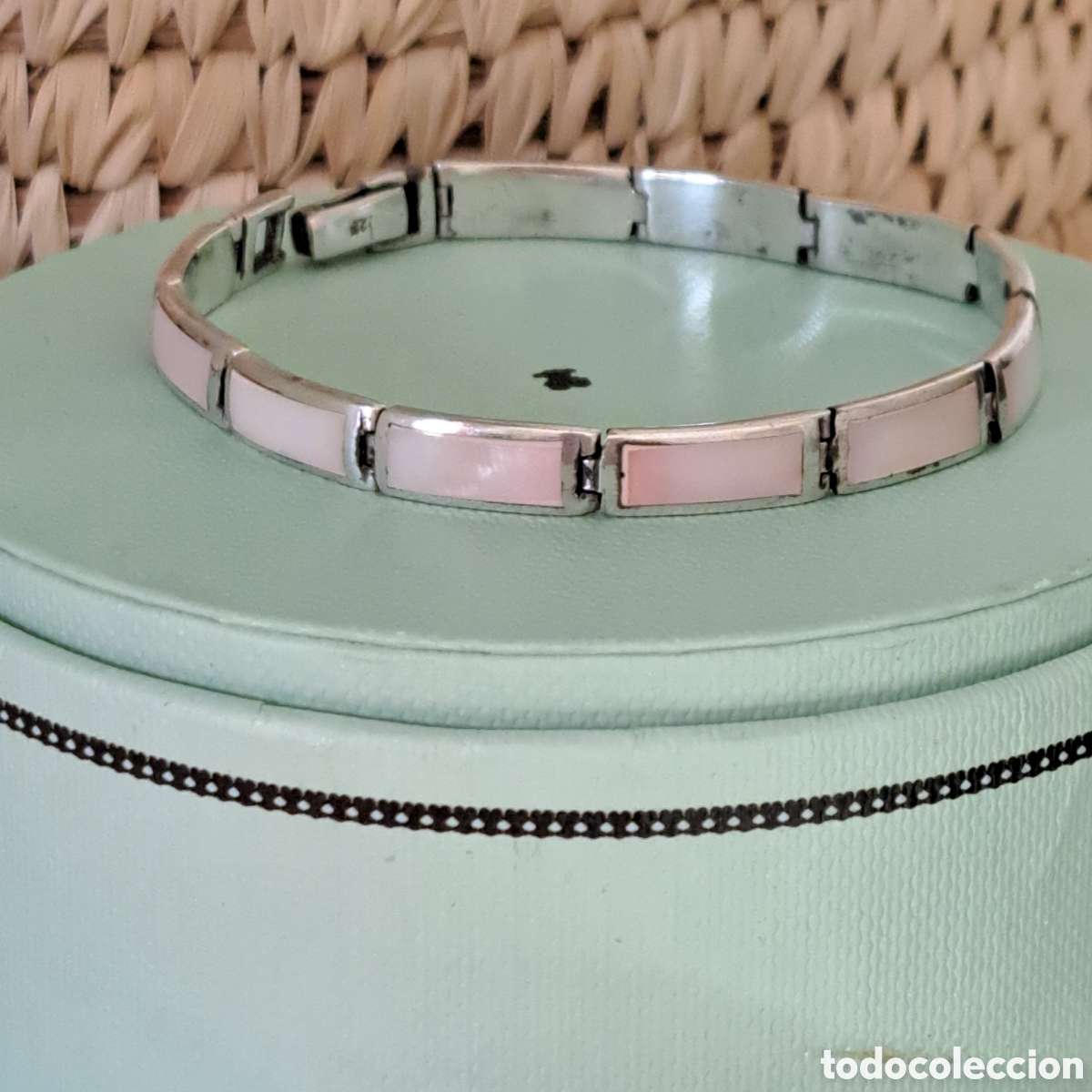 Joyeria: FANT&Aacute;STICA PULSERA DE PLATA Y NACAR. REF S1 C MI CAJ - Foto 1