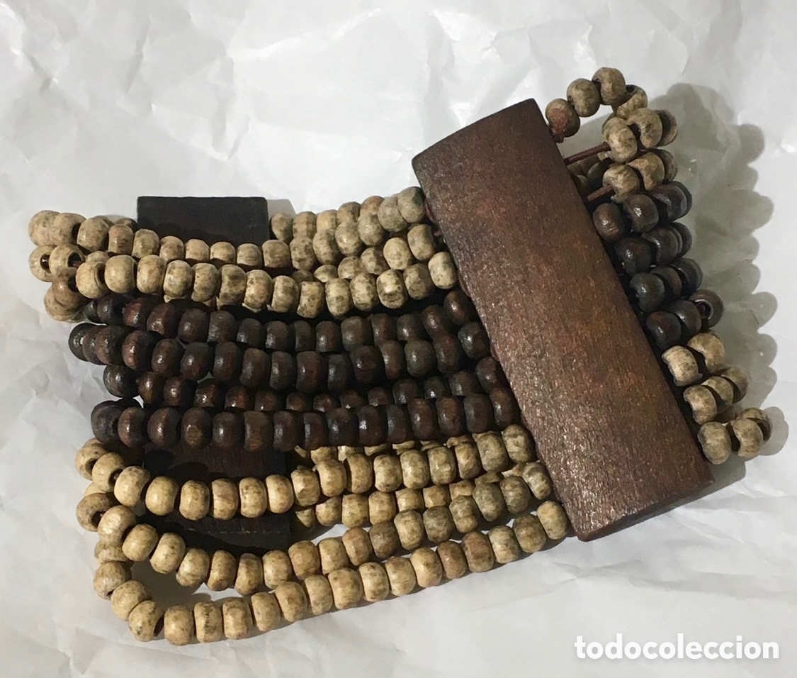 Joyeria: Pulsera. Perlas de madera. Camerun. - Foto 1