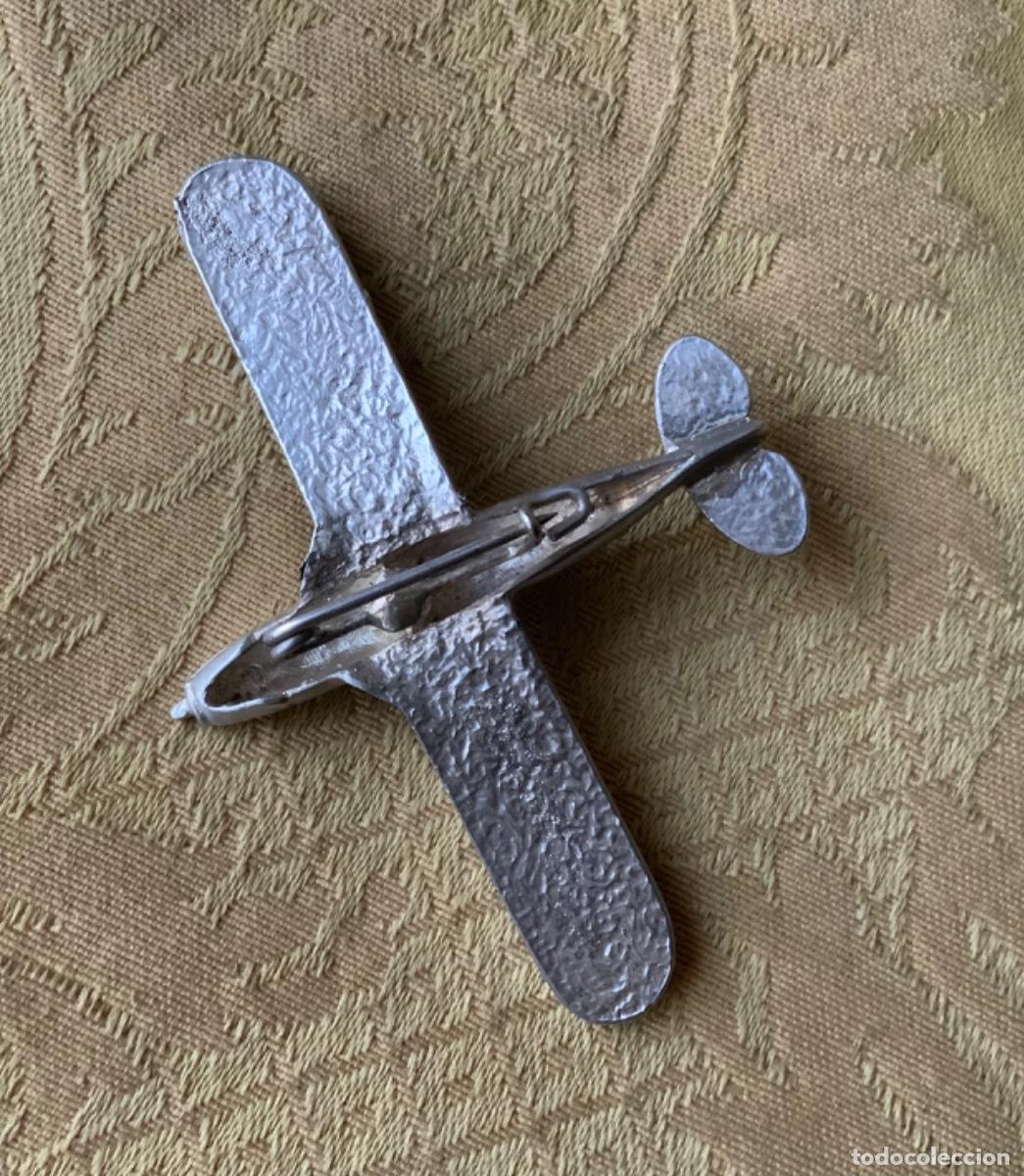 Joyeria: ANTIGUO BROCHE DE PLATA, AVION 7 cm - Foto 7