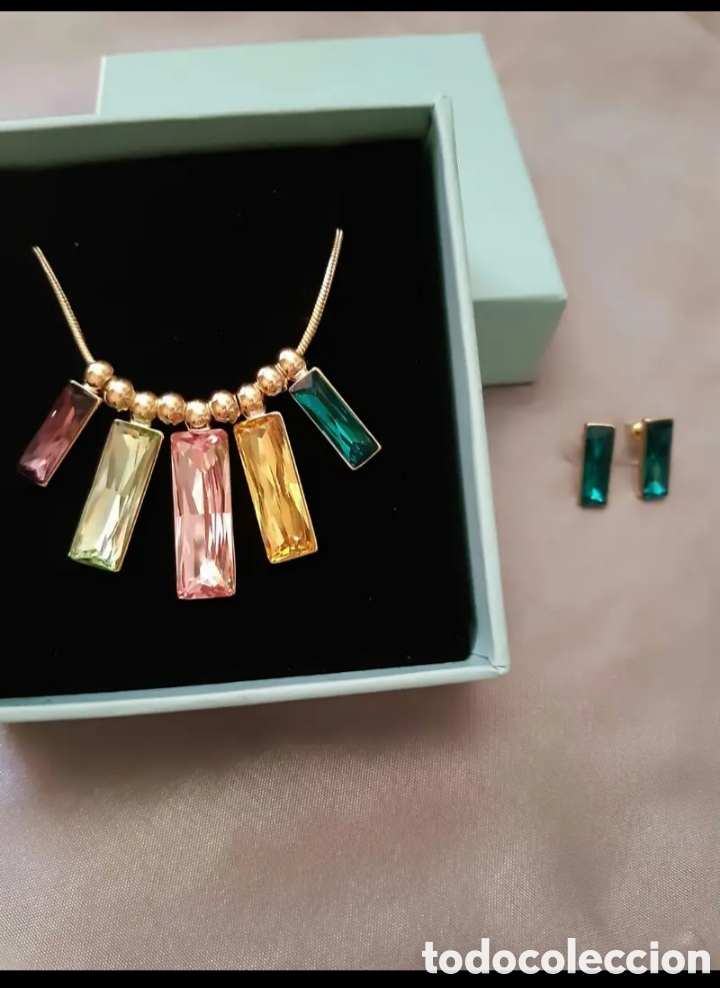 Joyeria: Conjunto multicolor collar y pendientes - Foto 1