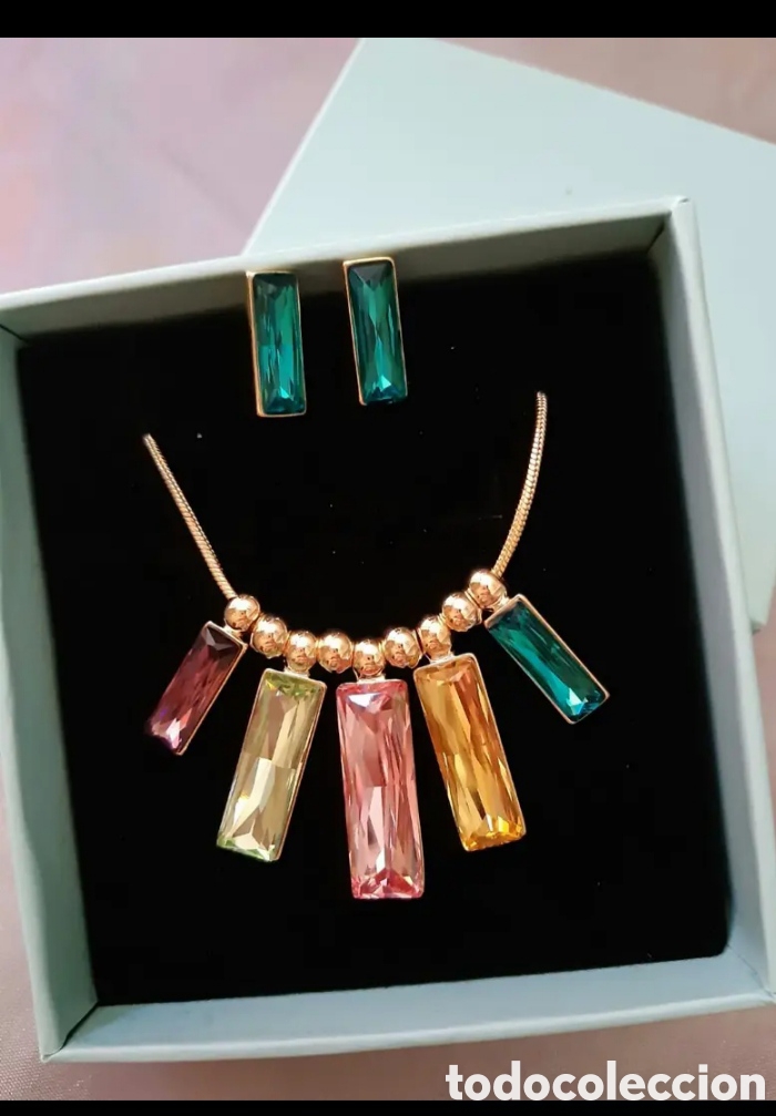 Joyeria: Conjunto multicolor collar y pendientes - Foto 2