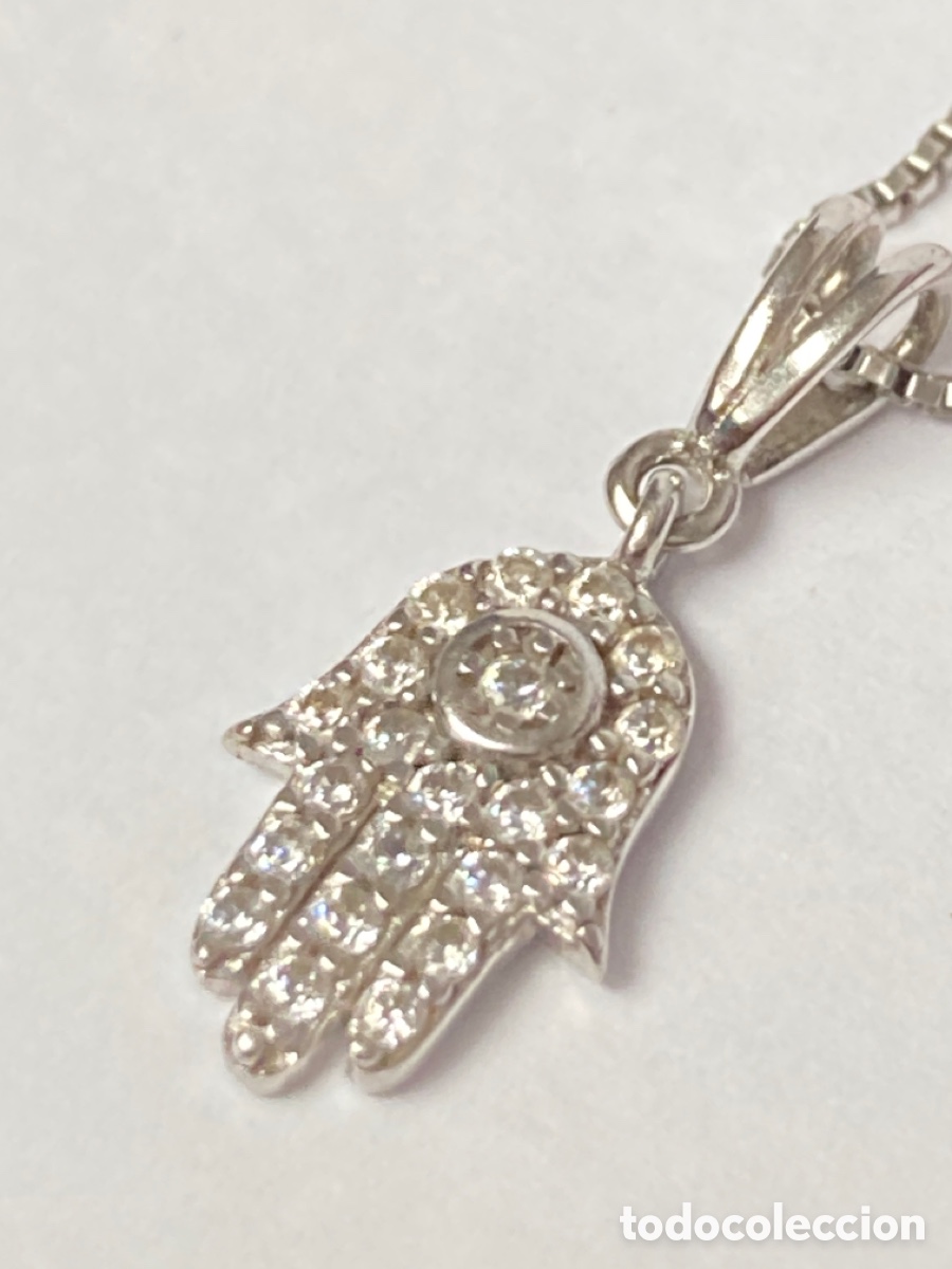 Joyeria: Gargantilla de plata con mano de Fatima / CC31 - Foto 2