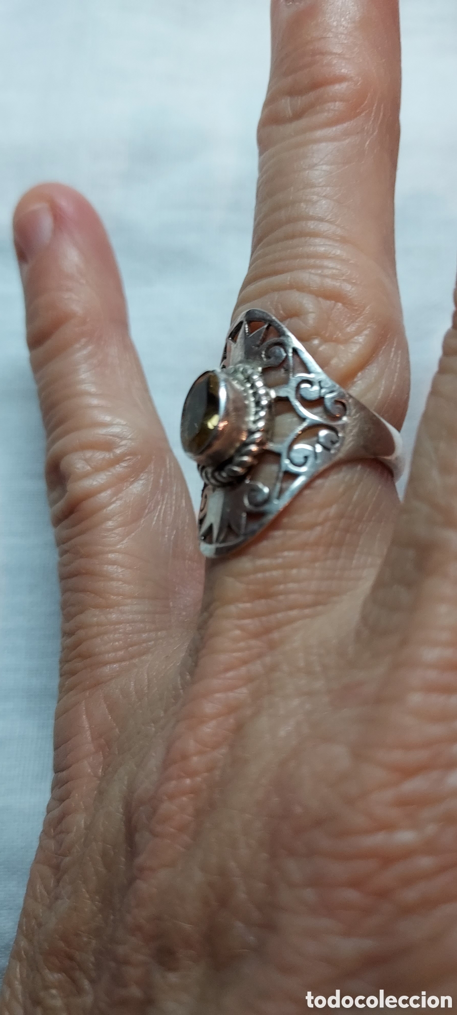 Joyeria: ANILLO DE PLATA CON PIEDRA AMARILLA - Foto 5
