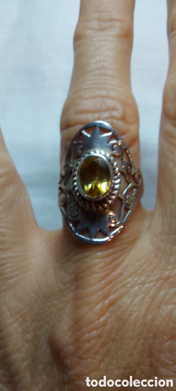 Joyeria: ANILLO DE PLATA CON PIEDRA AMARILLA - Foto 12