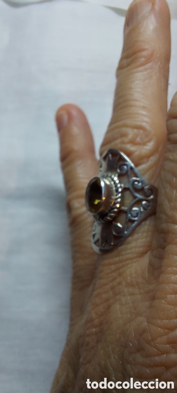 Joyeria: ANILLO DE PLATA CON PIEDRA AMARILLA - Foto 13