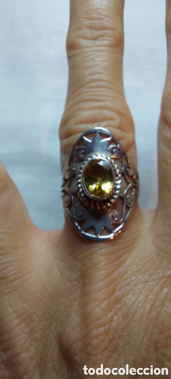 Joyeria: ANILLO DE PLATA CON PIEDRA AMARILLA - Foto 14