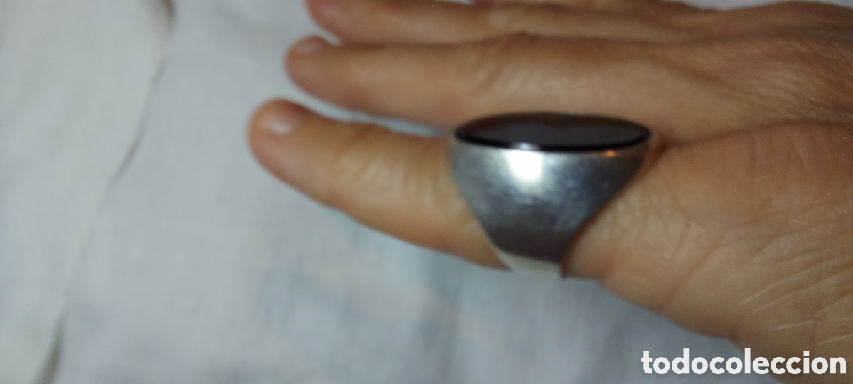 Joyeria: ANILLO DE PLATA CON PIEDRA NEGRA - Foto 5