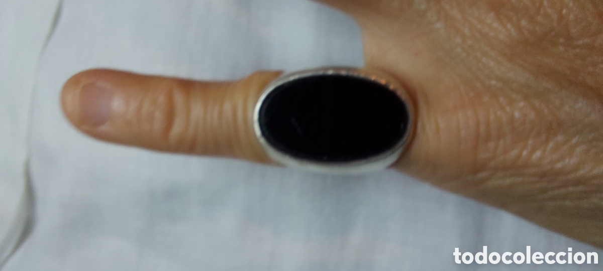 Joyeria: ANILLO DE PLATA CON PIEDRA NEGRA - Foto 1
