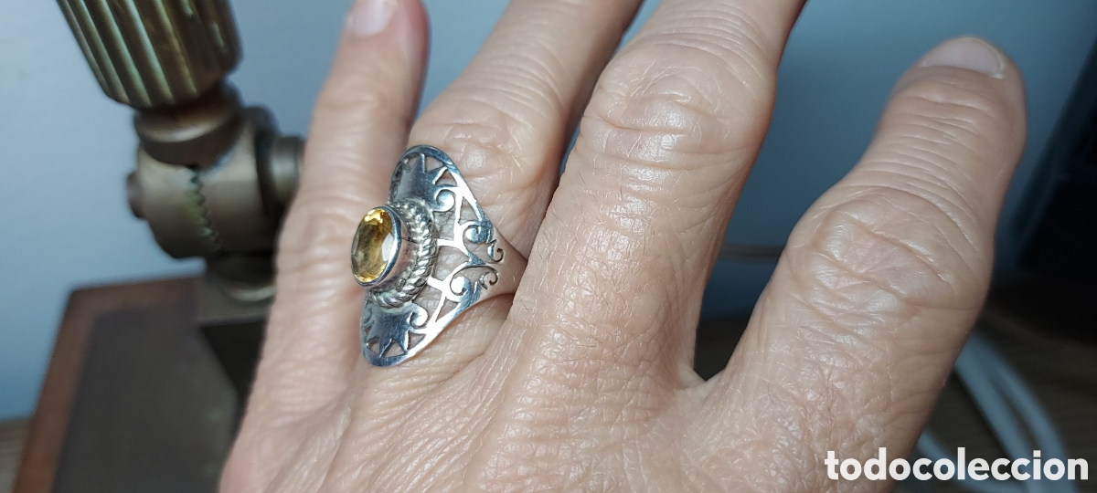 Joyeria: ANILLO DE PLATA CON PIEDRA AMARILLA - Foto 2