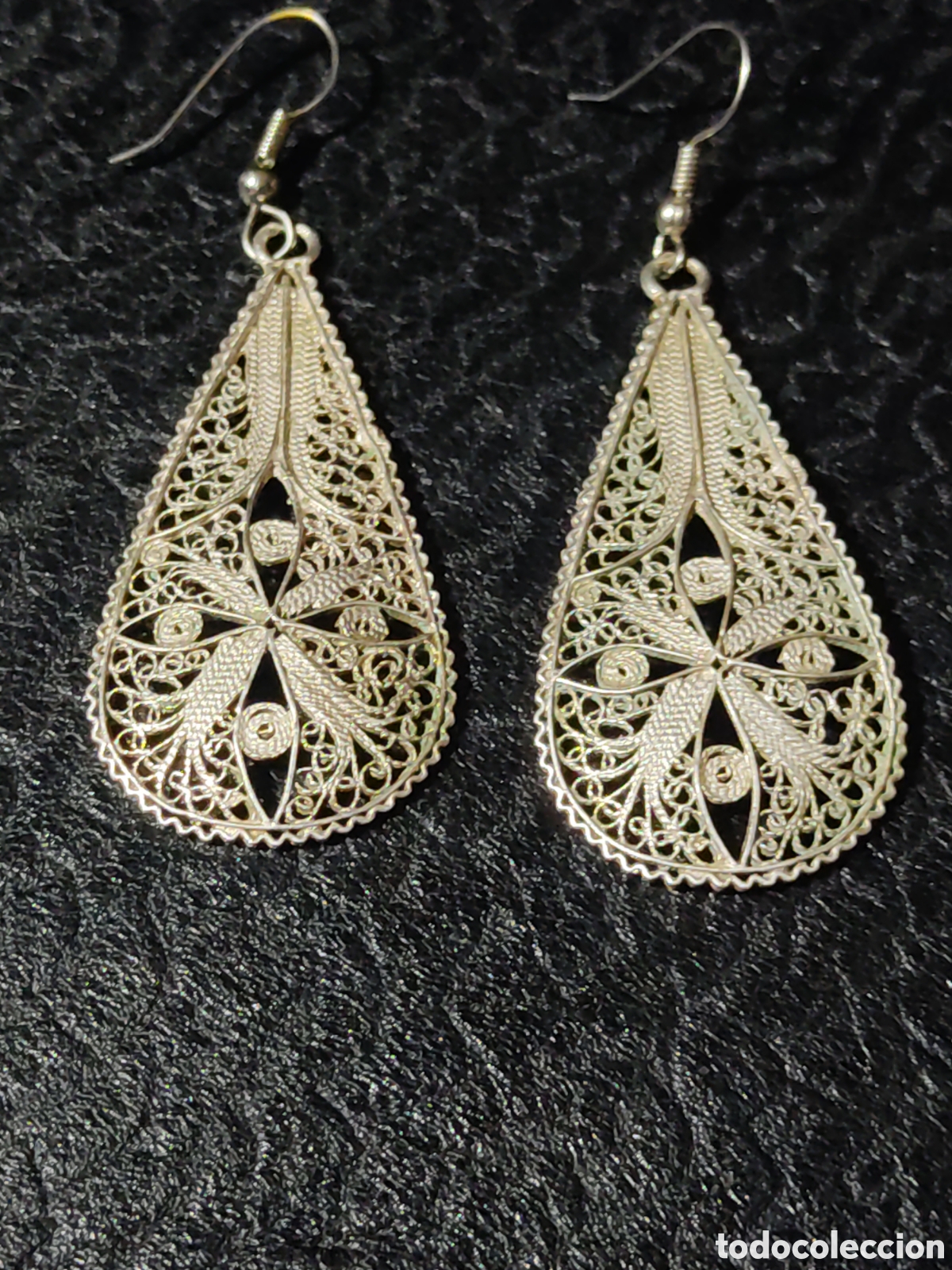 Joyeria: Pendientes largos calados filigrana. - Foto 2