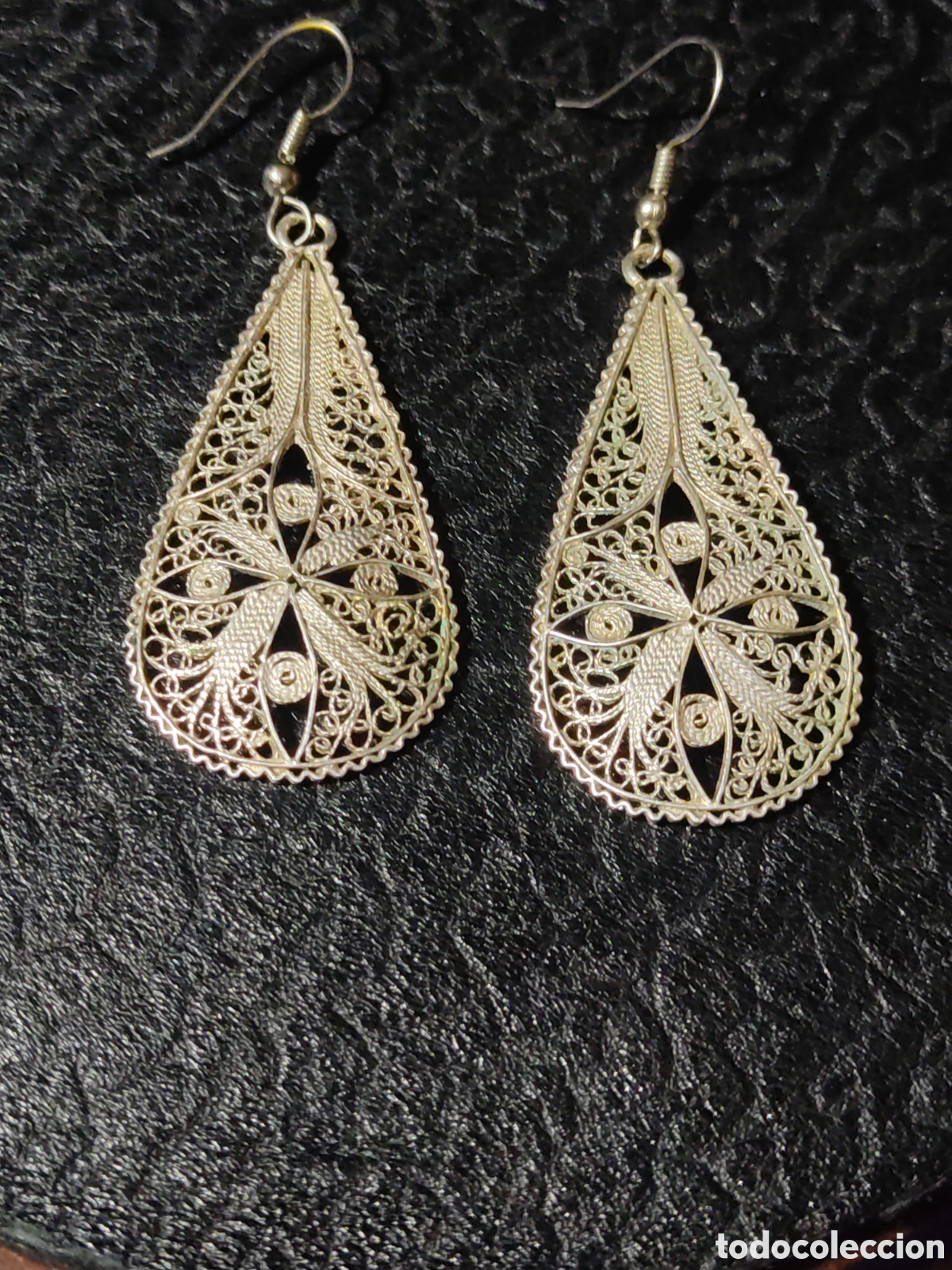 Joyeria: Pendientes largos calados filigrana. - Foto 1
