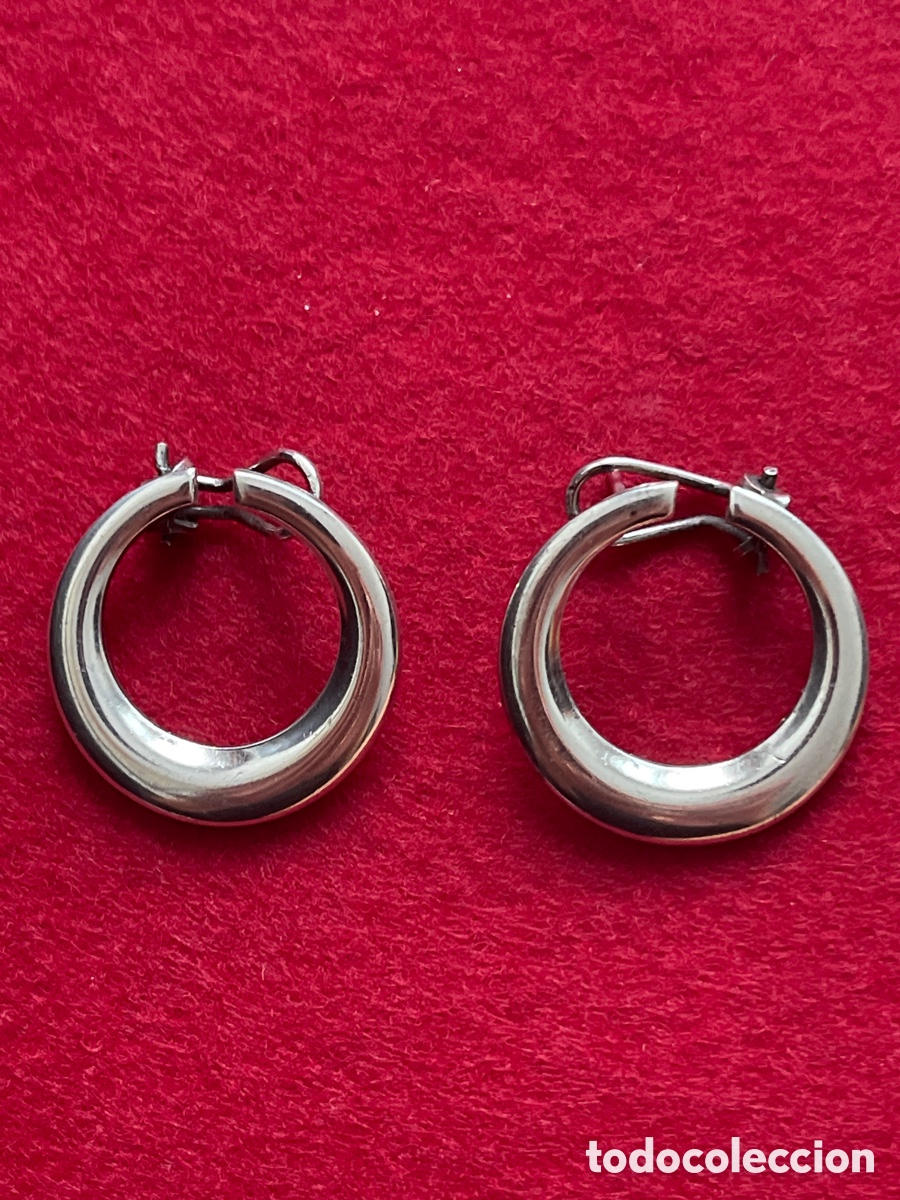 Gioielleria: Pendientes de aro en plata de ley.