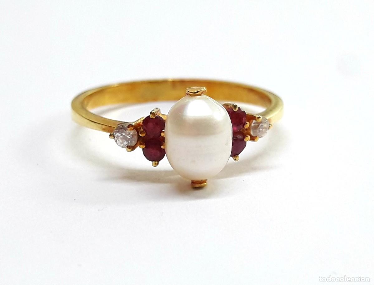 Joyeria: BELLA SORTIJA DE ORO Y PERLA BARROCA NUEVA A ESTRENAR - Foto 1