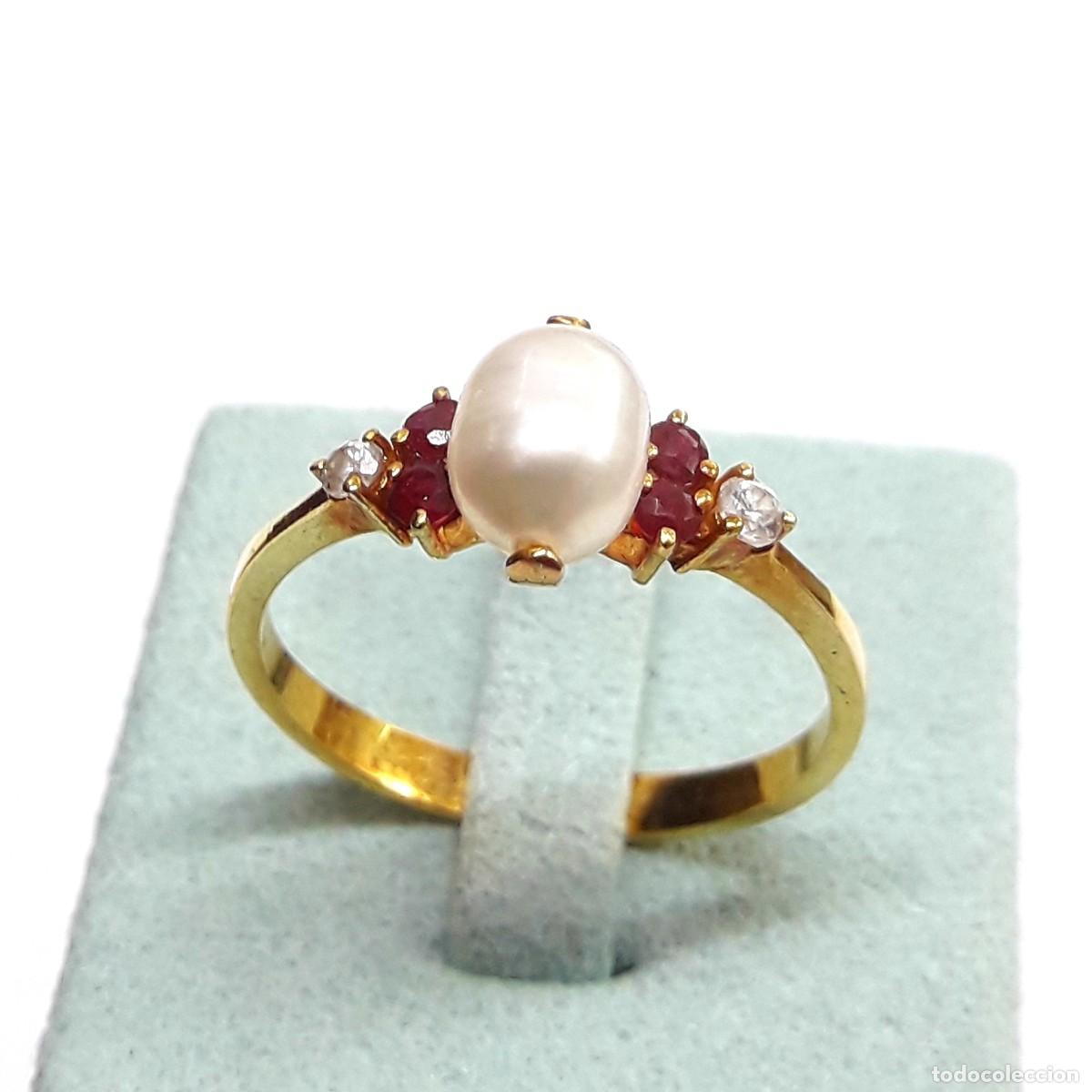 Joyeria: BELLA SORTIJA DE ORO Y PERLA BARROCA NUEVA A ESTRENAR - Foto 2