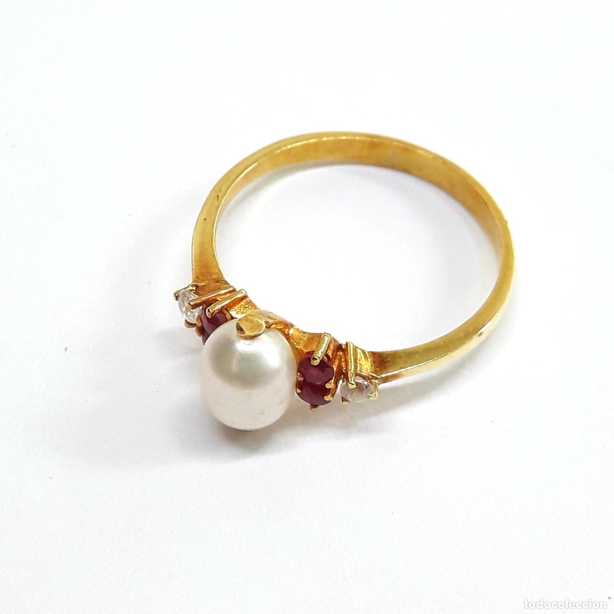 Joyeria: BELLA SORTIJA DE ORO Y PERLA BARROCA NUEVA A ESTRENAR - Foto 3