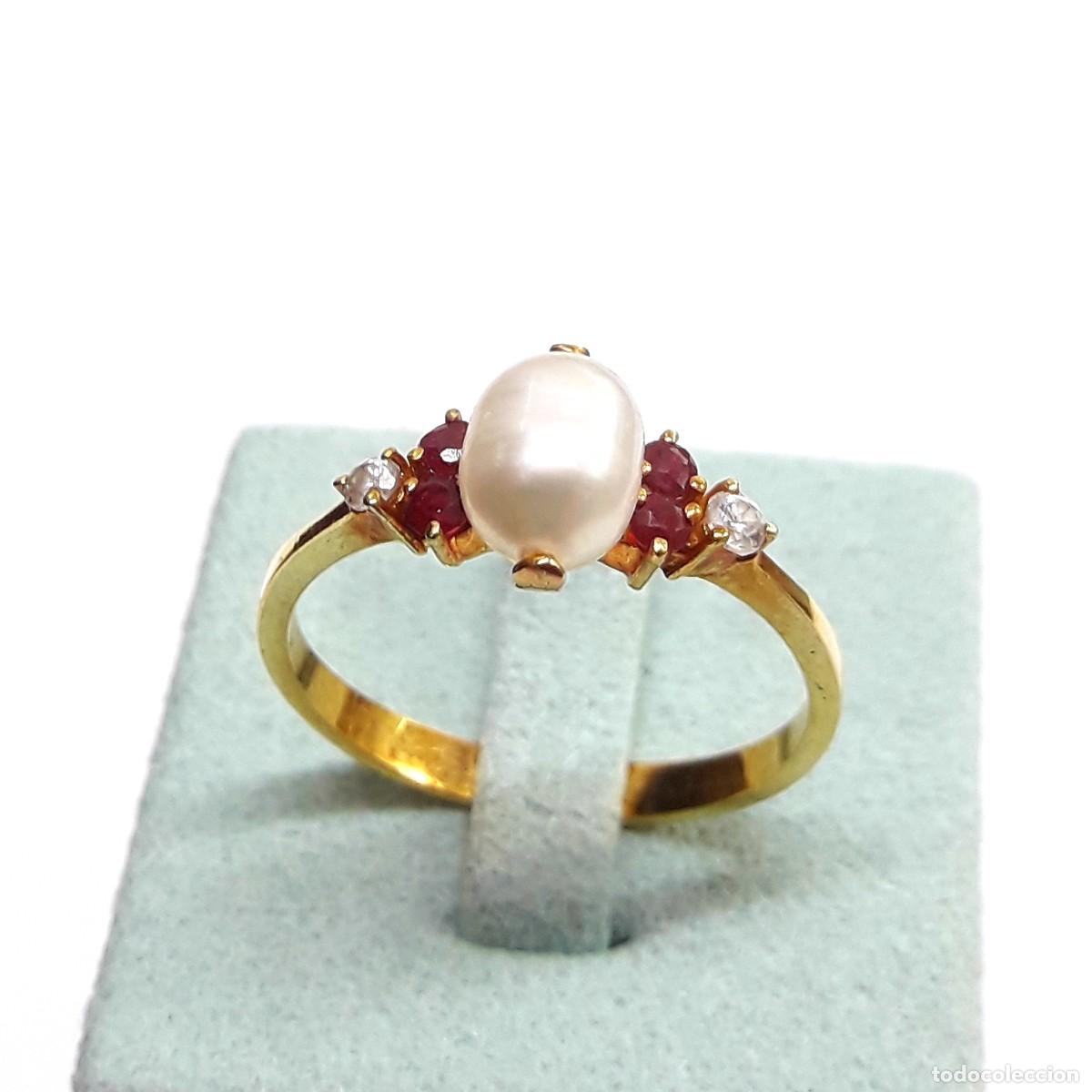 Joyeria: BELLA SORTIJA DE ORO Y PERLA BARROCA NUEVA A ESTRENAR - Foto 4