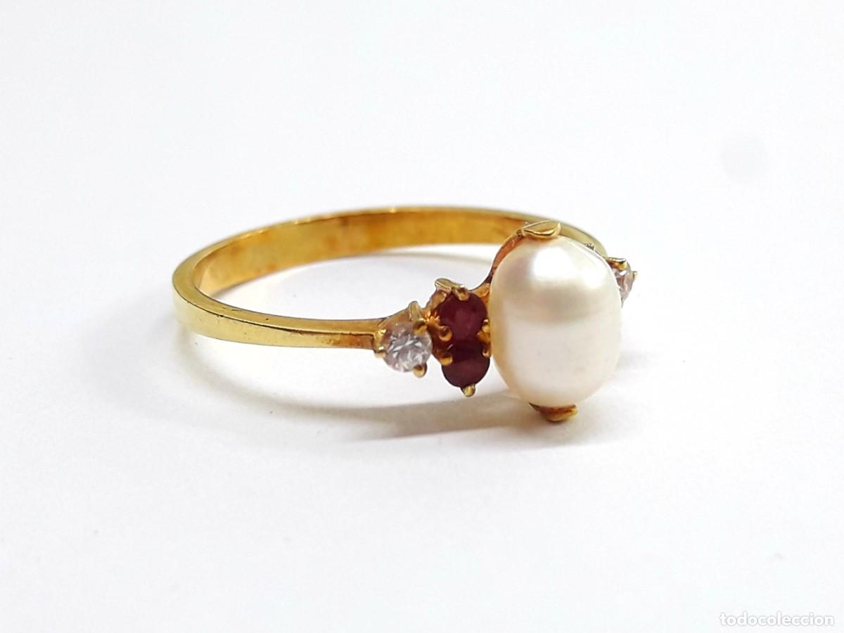 Joyeria: BELLA SORTIJA DE ORO Y PERLA BARROCA NUEVA A ESTRENAR - Foto 5
