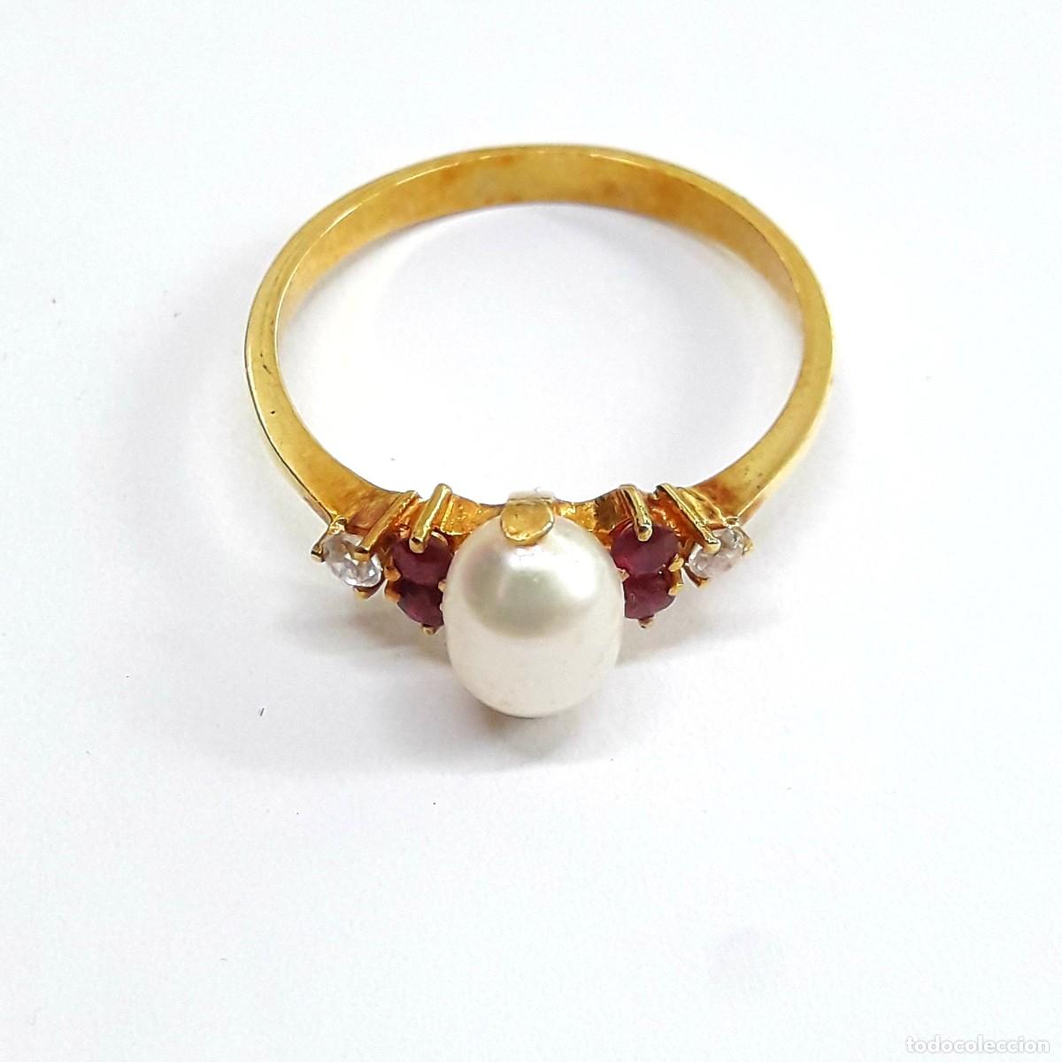 Joyeria: BELLA SORTIJA DE ORO Y PERLA BARROCA NUEVA A ESTRENAR - Foto 6