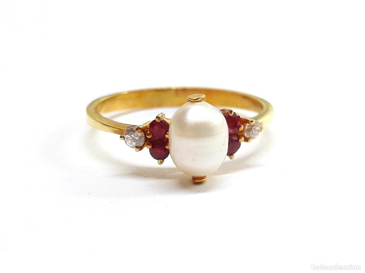 Joyeria: BELLA SORTIJA DE ORO Y PERLA BARROCA NUEVA A ESTRENAR - Foto 7