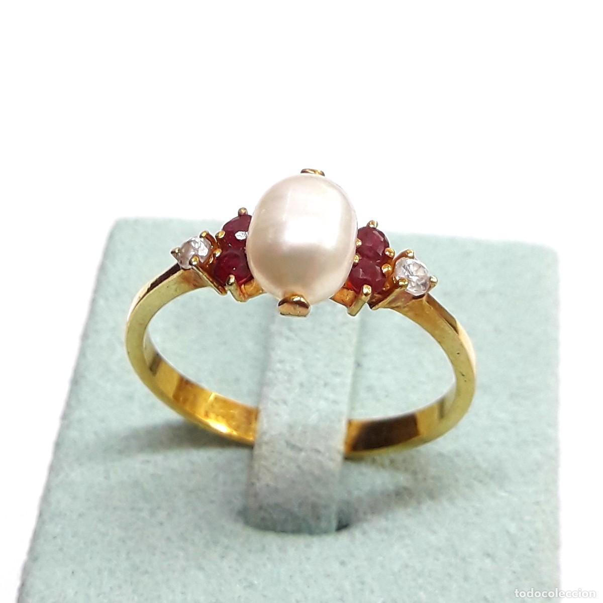 Joyeria: BELLA SORTIJA DE ORO Y PERLA BARROCA NUEVA A ESTRENAR - Foto 9