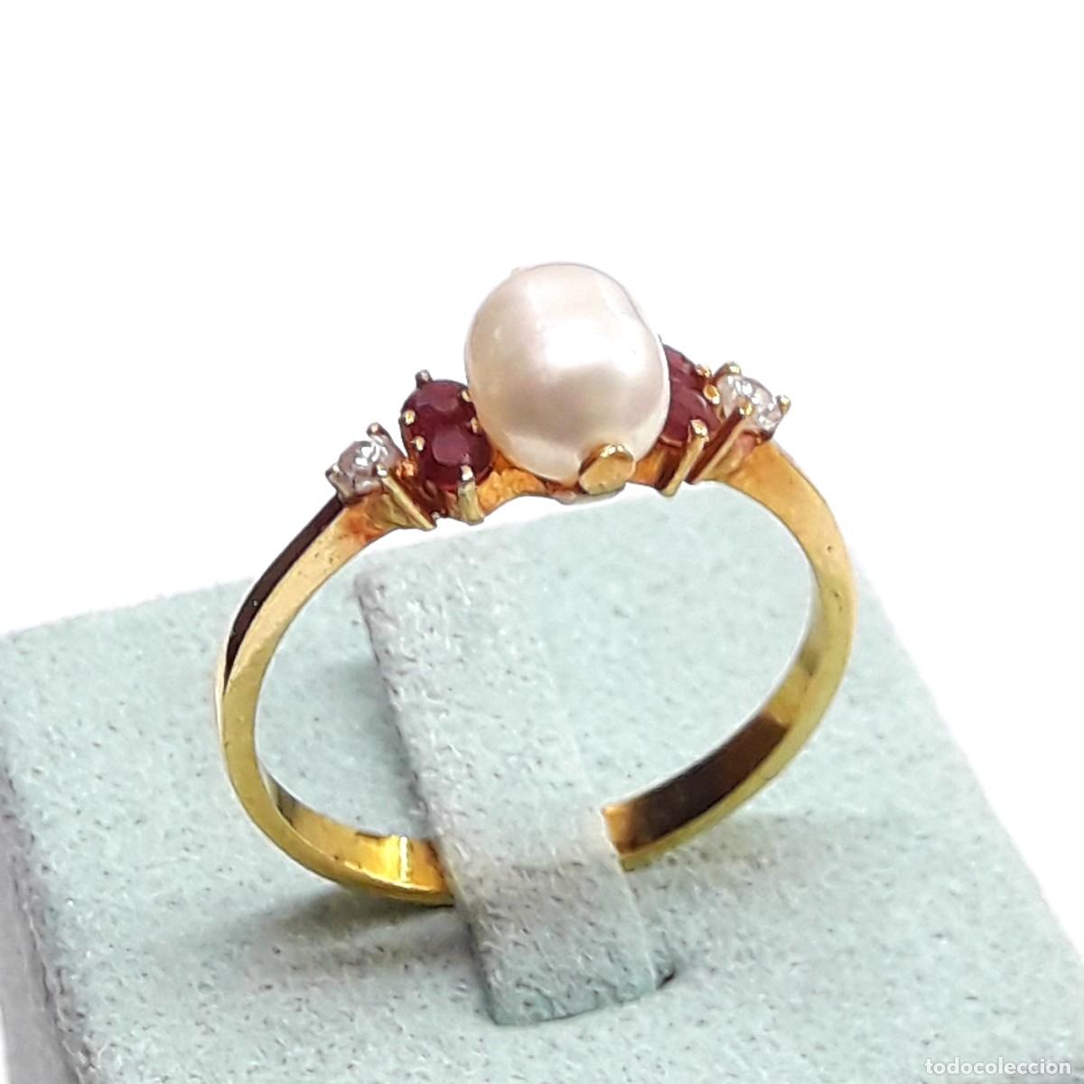 Joyeria: BELLA SORTIJA DE ORO Y PERLA BARROCA NUEVA A ESTRENAR - Foto 10