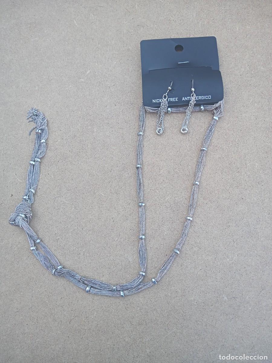 Jewelry: BONITO JUEGO DE CADENA Y PENDIENTES ANTIGUOS