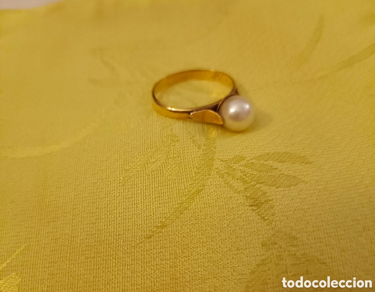 Joyeria: Anillo oro 18k con perla cultivada - Foto 1