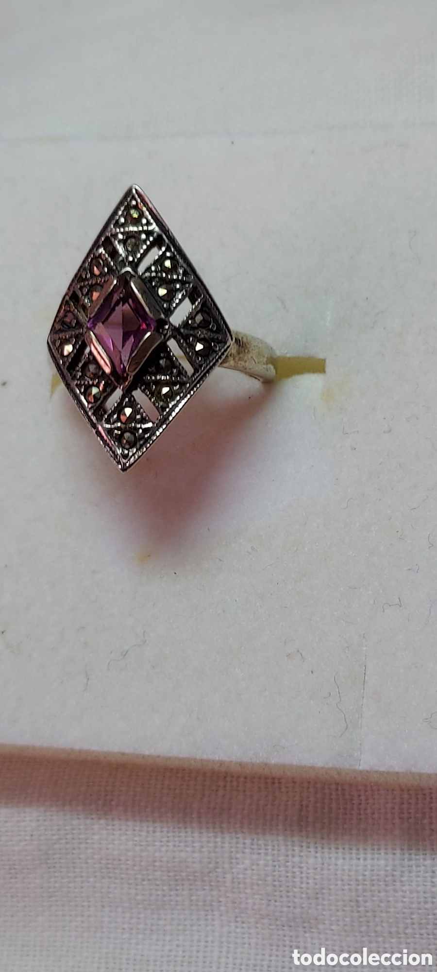 Joyeria: ANILLO DE PLATA Y CRISTAL MORADO - Foto 2