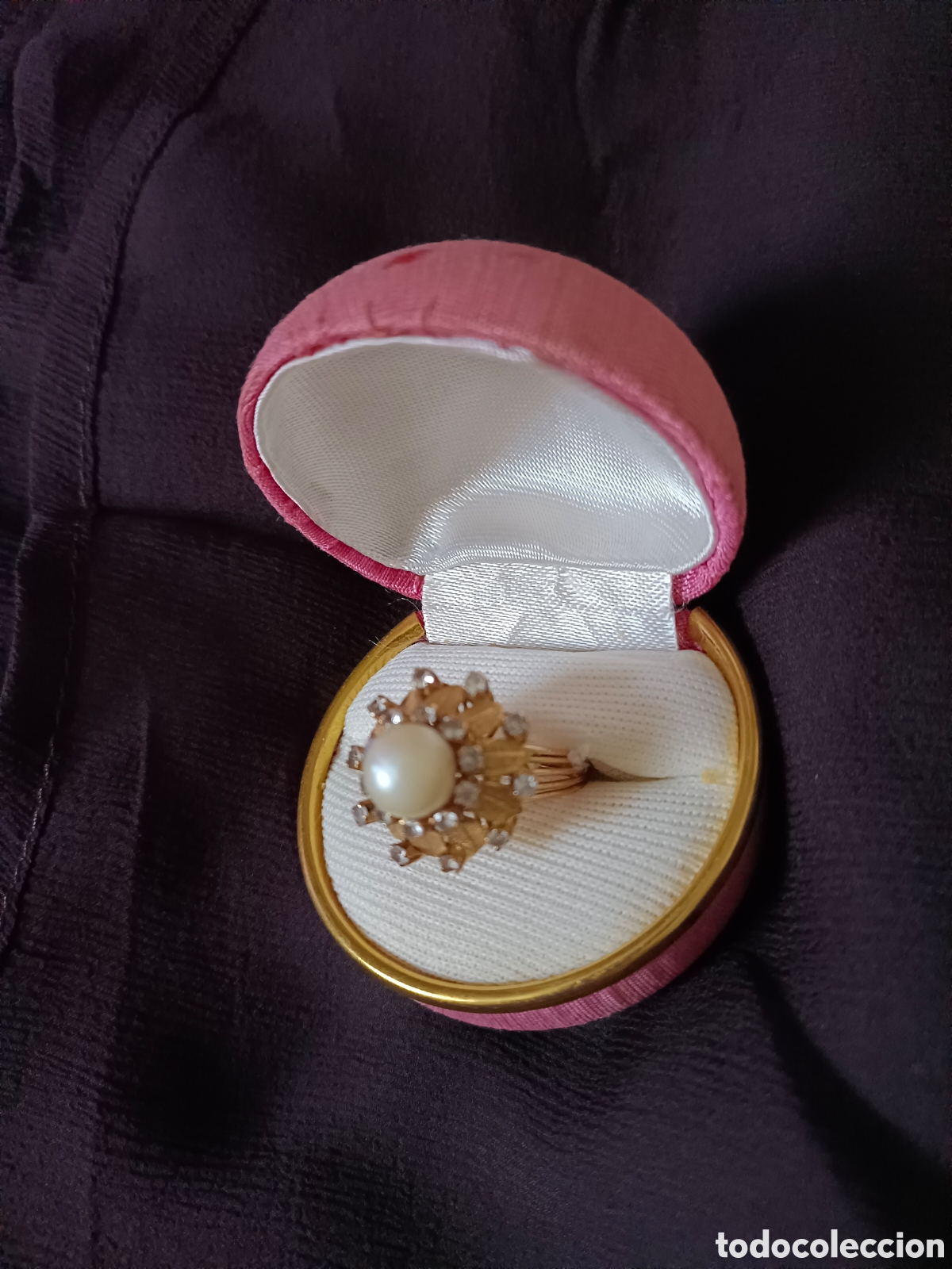 Joyeria: Anillo de oro con la perla y circonias - Foto 9